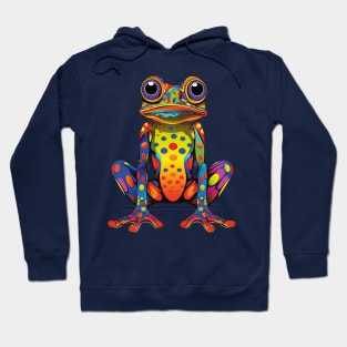 Cute Multicoloured Frog For Frog Lovers Hoodie